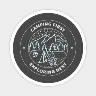 Camping life, camping vintage, be adventurous apparel Magnet